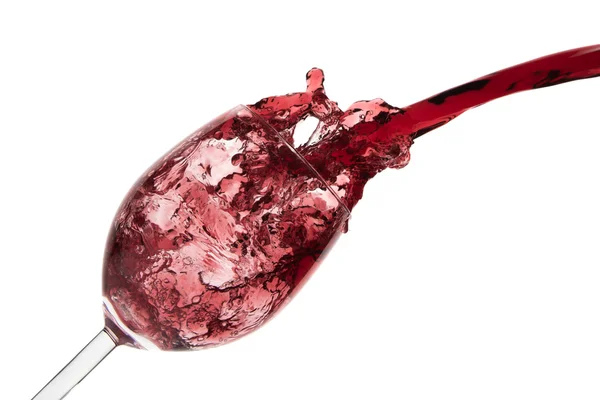 Pouring red wine — Stock Photo, Image