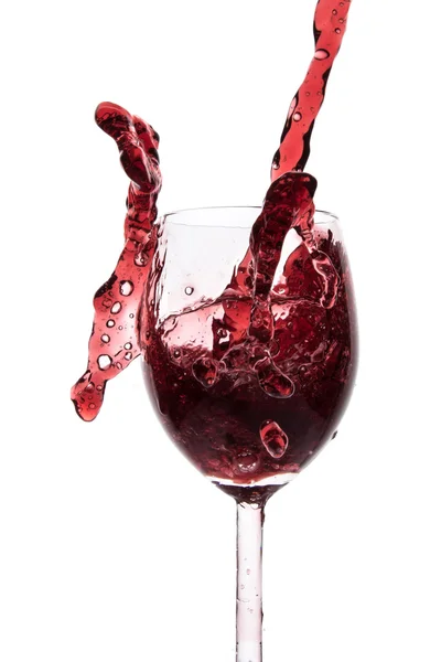 Pouring red wine — Stock Photo, Image