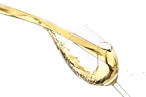 Białe wina splash — Zdjęcie stockowe