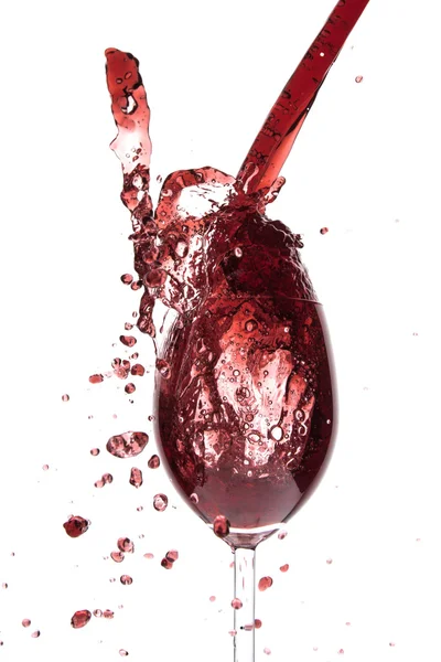 Pouring red wine — Stock Photo, Image