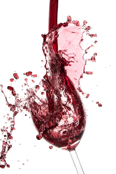 Pouring red wine — Stock Photo, Image