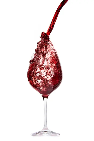 Pouring red wine — Stock Photo, Image