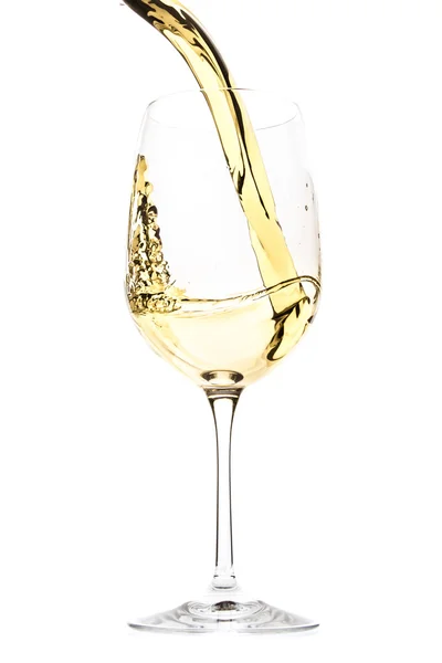 Salpicos de vinho branco — Fotografia de Stock