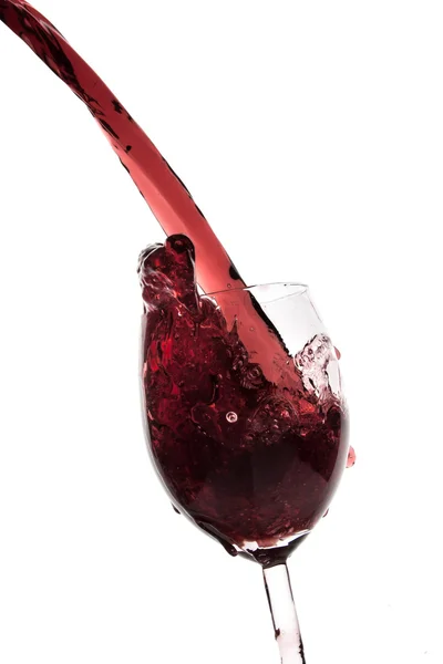 Pouring red wine — Stock Photo, Image