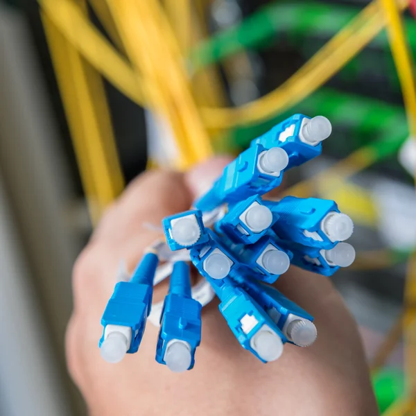 Cables de fibra óptica — Foto de Stock