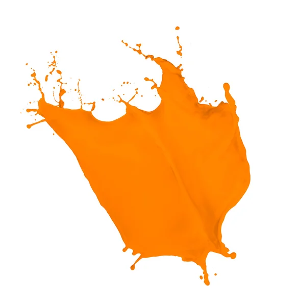オレンジ色の塗装のスプラッシュ — ストック写真