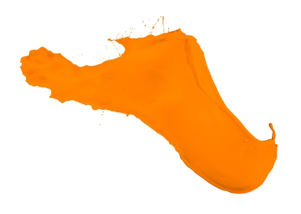 Salpicos de tinta laranja — Fotografia de Stock