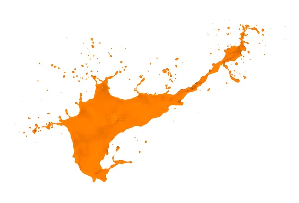 Éclaboussure de peinture orange — Photo