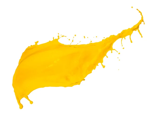 Éclaboussure de peinture jaune — Photo