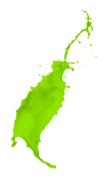 Groene verf splash — Stockfoto