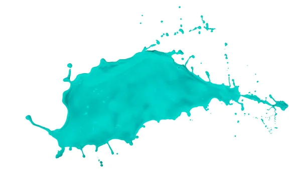 Turquoise paint splash — Stock Photo, Image