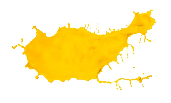 Yellow paint splash — Stock Photo, Image