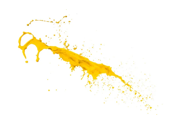 Sárga festék splash — Stock Fotó