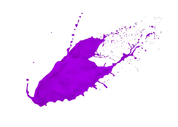紫色油漆溅 — 图库照片
