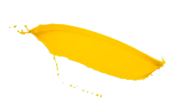 Gele verf splash — Stockfoto