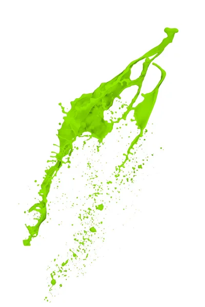Zielona farba splash — Zdjęcie stockowe