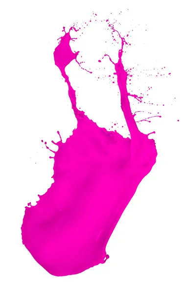 Magenta verf splash — Stockfoto