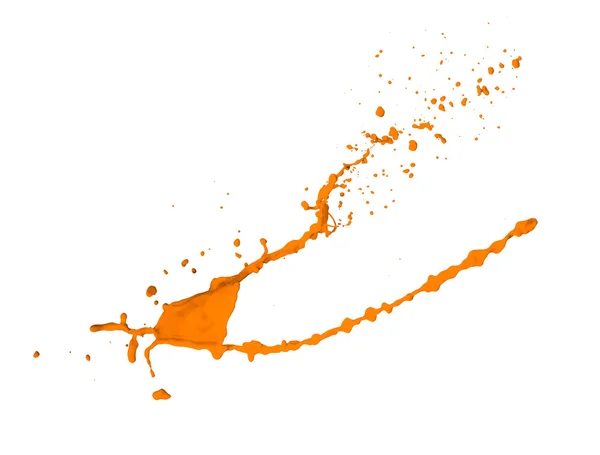 Pintura naranja salpicadura — Foto de Stock