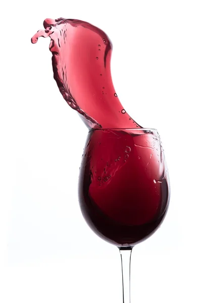 Vin rouge éclaboussure — Photo