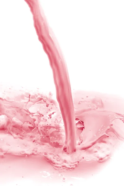 Éclaboussure de lait de fraise — Photo