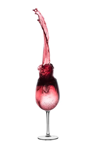 Всплеск красного вина — стоковое фото