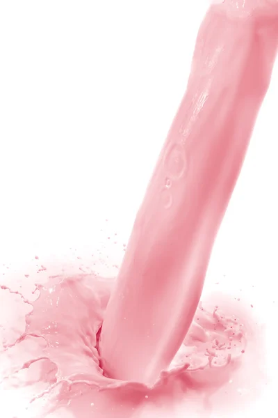 Strawberry milk splash — Stock Photo, Image