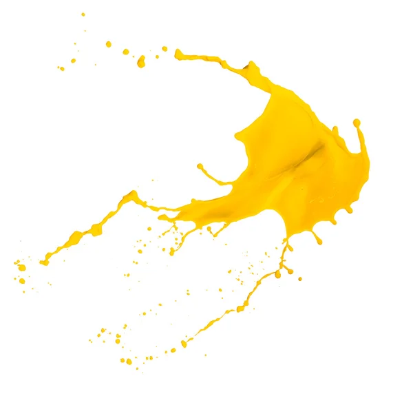 Éclaboussure de peinture jaune — Photo
