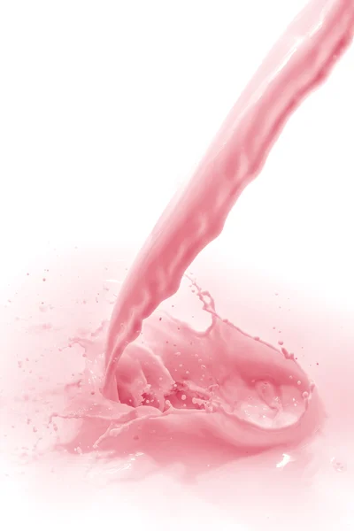 Strawberry milk splash — Stock Photo, Image