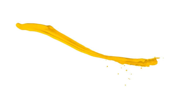 Salpicos de tinta amarela — Fotografia de Stock