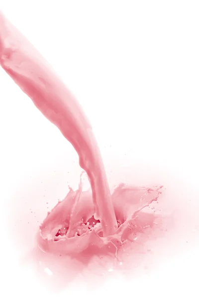 Strawberry milk splash — Stock Photo, Image