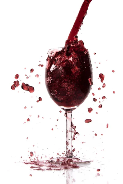 Pouring red wine — Stock Photo, Image