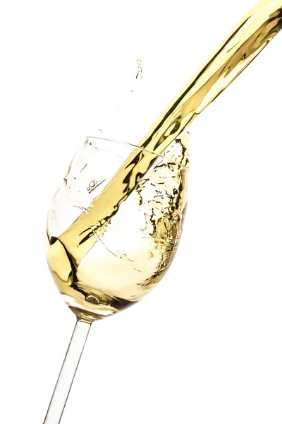 Salpicos de vinho branco — Fotografia de Stock