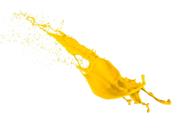 Sárga festék splash — Stock Fotó