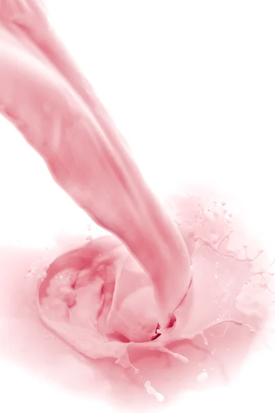 Strawberry milk splash — Stock Photo, Image