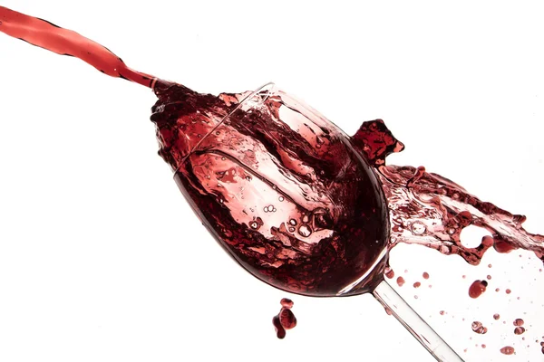 Pouring red wine — Stock Photo, Image