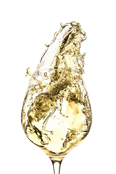 Fehér bor splash — Stock Fotó