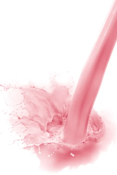 Strawberry milk splash — Stock Photo, Image