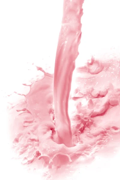 Strawberry milk splash — Stock Photo, Image