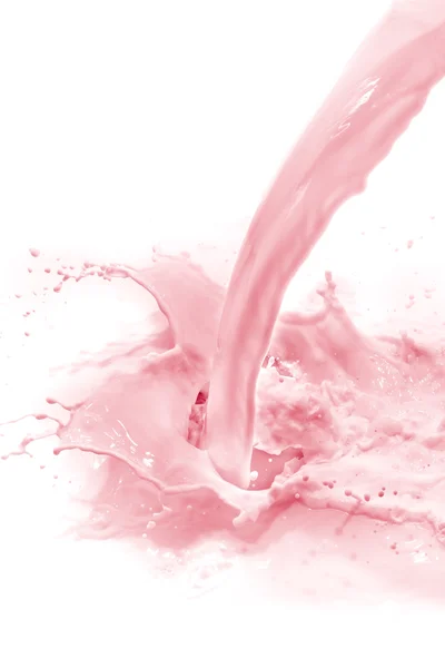 Strawberry milk splash — Stock Photo, Image