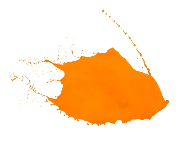 Oranje verf splash — Stockfoto
