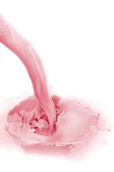 Strawberry milk splash — Stock Photo, Image