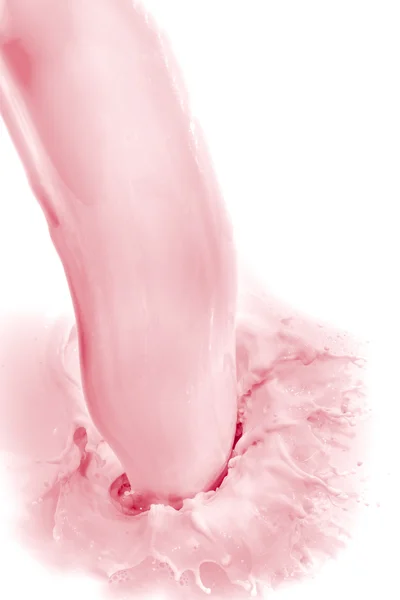 Strawberry milk splash — Stock Photo, Image