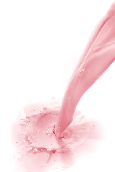 Éclaboussure de lait de fraise — Photo