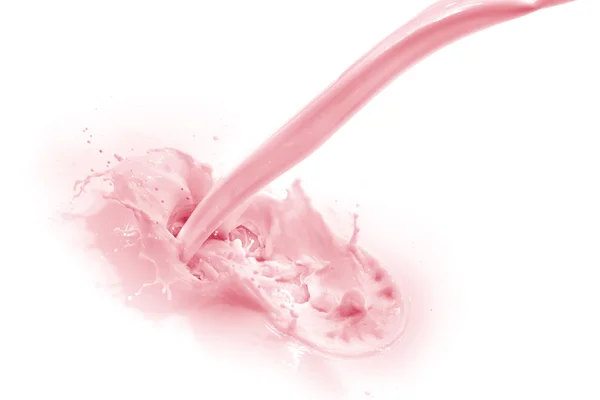 Strawberry milk splash — Stock Photo, Image