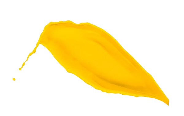 Gele verf splash — Stockfoto