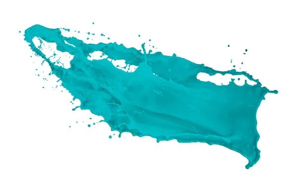 Turkus malowania splash — Zdjęcie stockowe