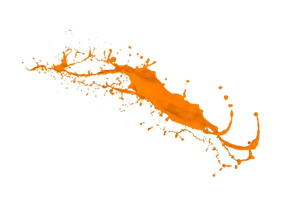 橙色油漆飞溅 — 图库照片