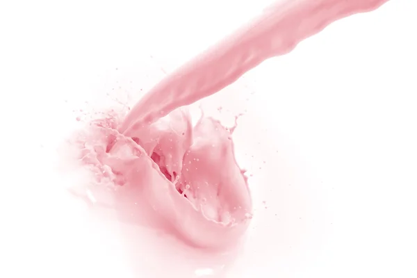 Strawberry milk splash — Stock Photo, Image