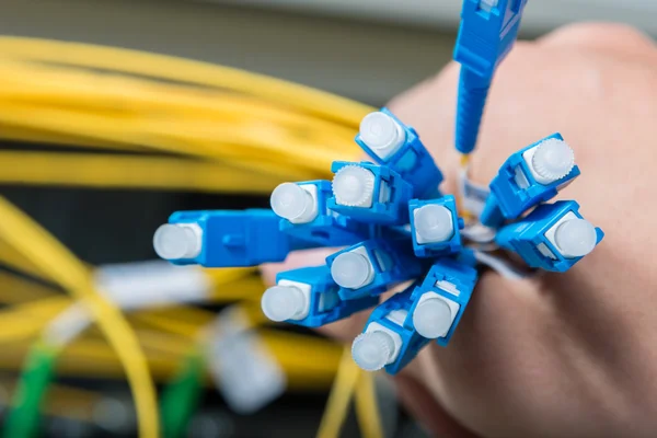 Cabos de fibra óptica — Fotografia de Stock