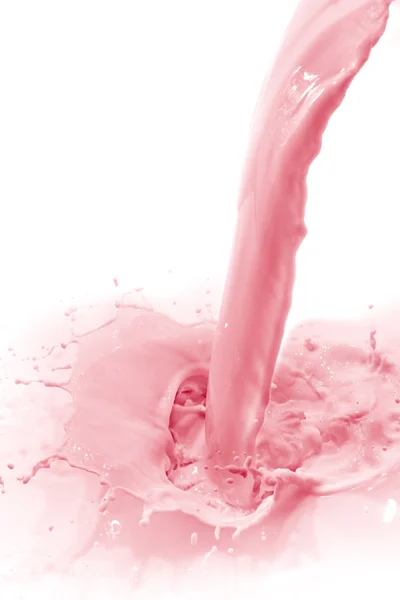 Éclaboussure de lait de fraise — Photo